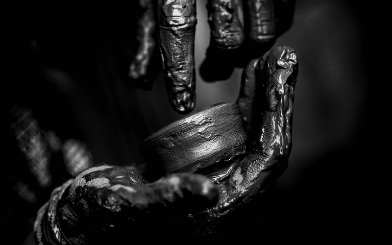 Surreal illustration of a hand